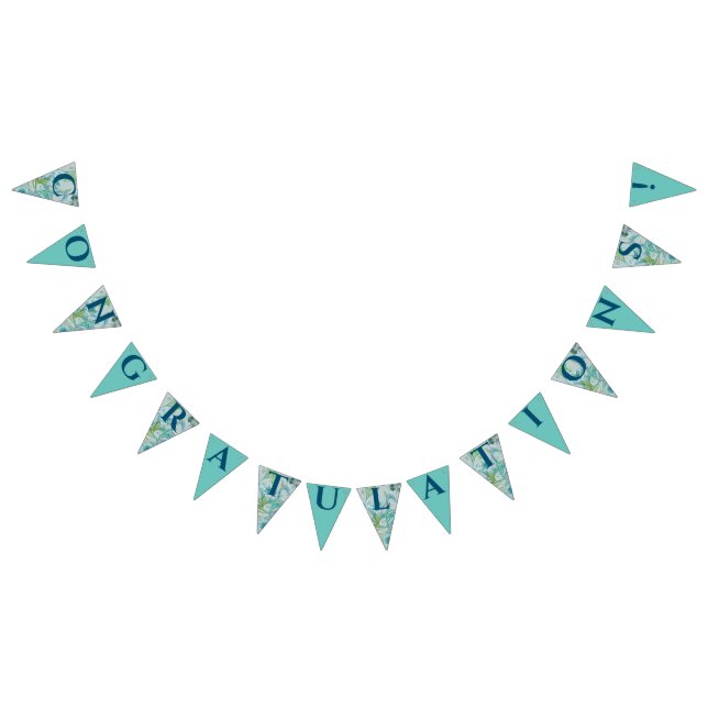 Snow in Summer Art Nouveau Style Wedding Wimpelkette (Alle)