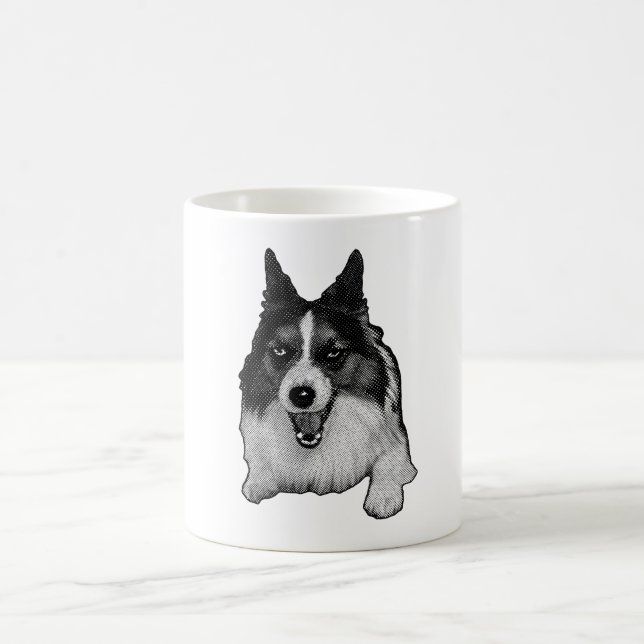 Snow-Kissed Corgi Hallo Kaffeetasse (Mittel)