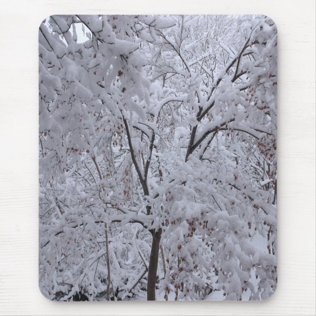 Snow-Laden Bäume Mousepad (Vorne)