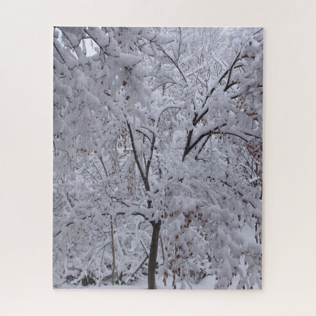 Snow-Laden Bäume Puzzle (Vertikal)