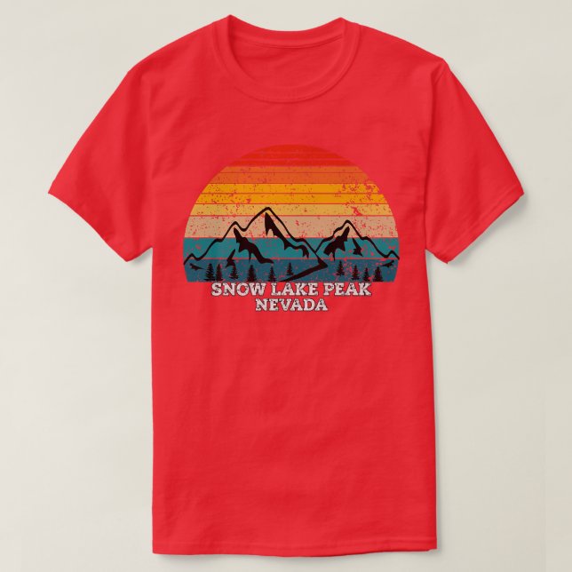 Snow Lake Peak Nevada T-Shirt (Design vorne)