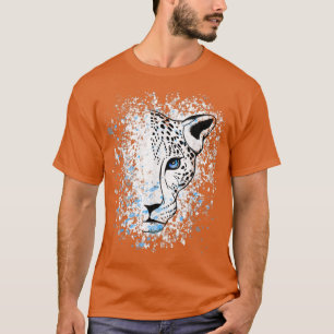 Snow Leopard Blue Eyes Leopard Cool738 T-Shirt