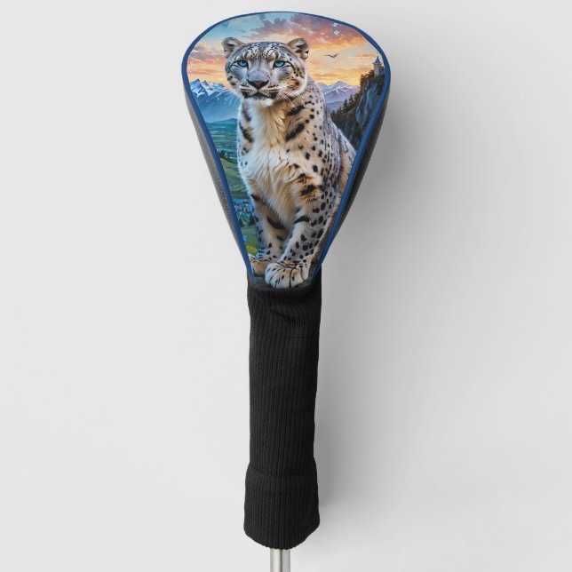 Snow Leopard Castle Sunrise Golf Headcover (Vorderseite)