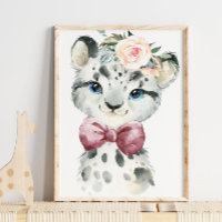 Snow Leopard Floral Baby | KINDERZIMMER