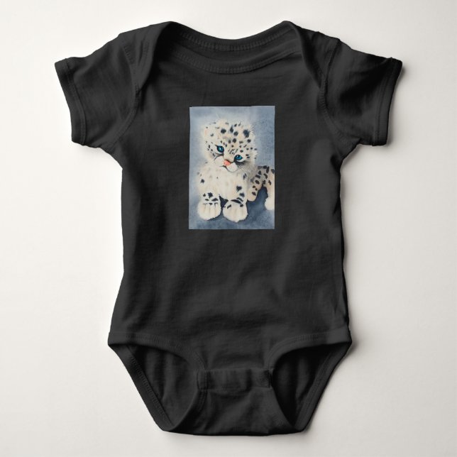 Snow Leopard for a baby Strampler (Vorderseite)