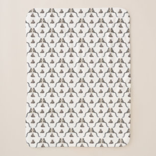 Snow Leopard Frenzy Sherpa Blanket Sherpadecke