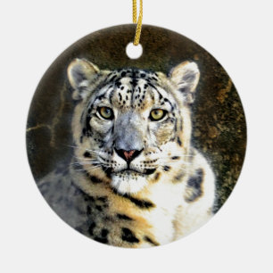 Snow Leopard Keramikornament