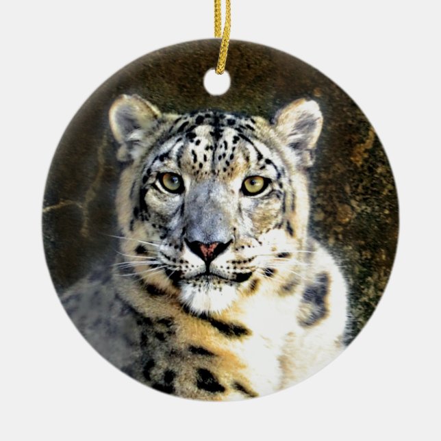 Snow Leopard Keramikornament (Vorne)