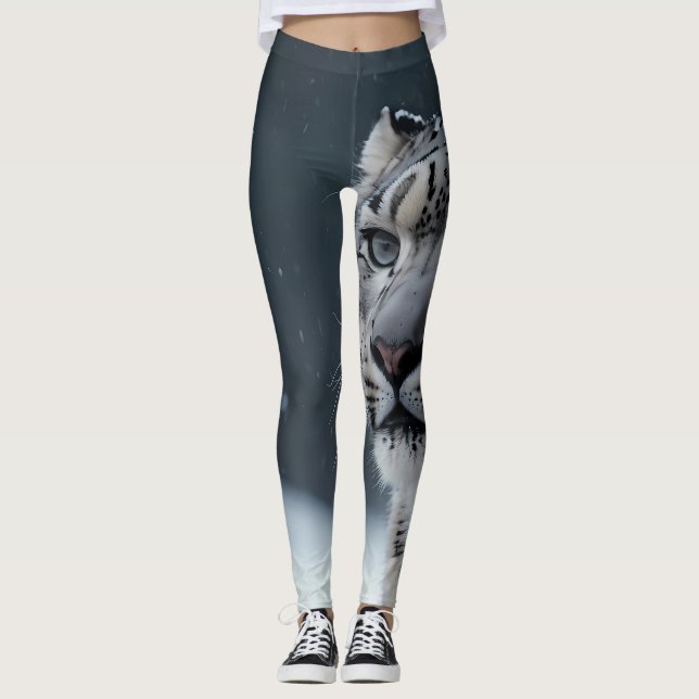 Snow Leopard Leggings (Vorderseite)