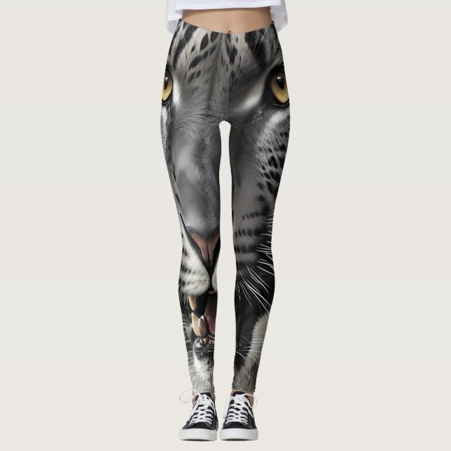 Snow Leopard Leggings (Vorderseite)