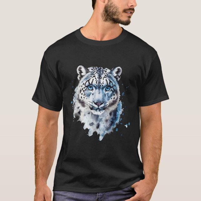 Snow Leopard Lover White Leopard Animal Snow Leopa T-Shirt (Vorderseite)