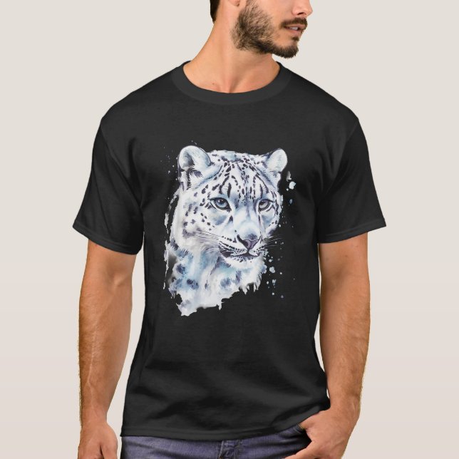 Snow Leopard Lover White Leopard Animal Snow Leopa T-Shirt (Vorderseite)
