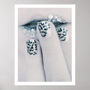 Snow Leopard Makeup Poster