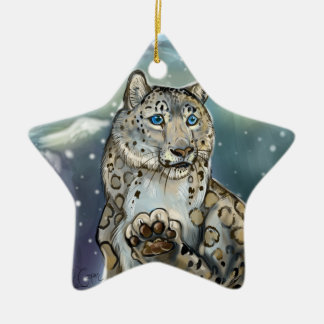 Snow Leopard~ornament Keramik Ornament