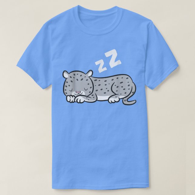 Snow Leopard Schlafen Niedliche Schneeleopard Paja T-Shirt (Design vorne)