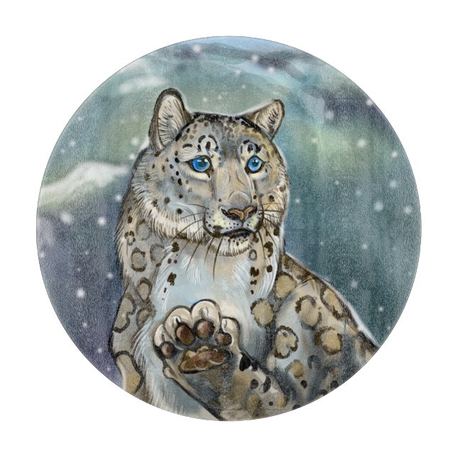 Snow Leopard Schneidebrett (Vorderseite)