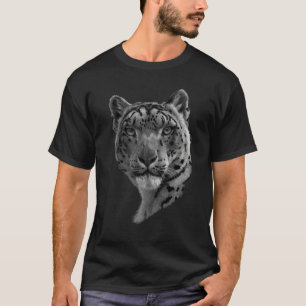 Snow Leopard Snow Leopards Schwarzweiß B T-Shirt