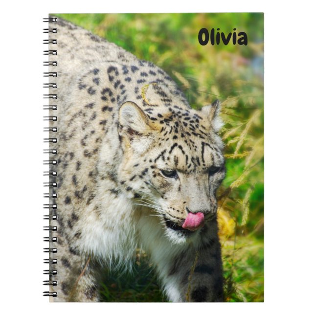 Snow Leopard Spiral Notebook Notizblock (Vorderseite)