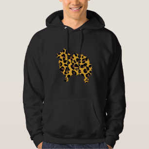 Snow Leopard Spitz Dog Print Pom Dog Hoodie