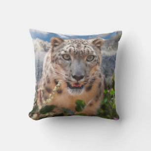 "SNOW LEOPARD SPRINGTIME BLUME" KISSEN