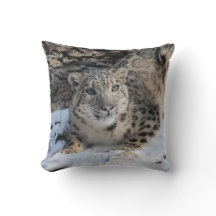 Snow Leopard Square Toss Cushion