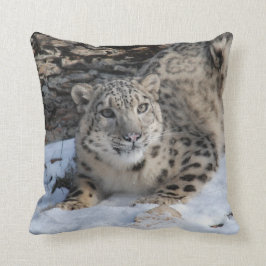 Snow Leopard Square Toss Cushion Kissen