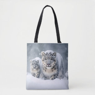 Snow Leopard Tierfamilie Wandern
