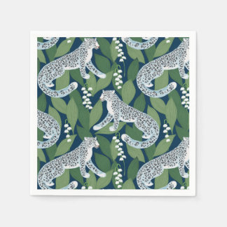 Snow Leopard und Lily of the Valley Serviette