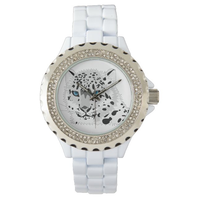 Snow Leopard Watch Armbanduhr (Vorderseite)