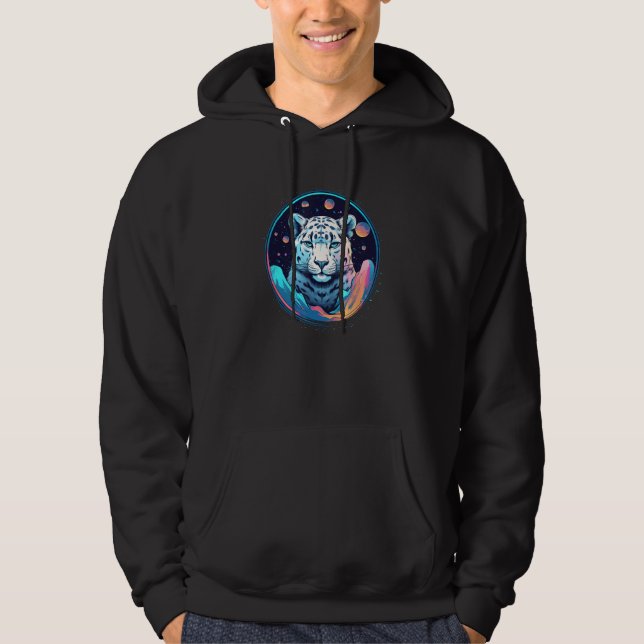 Snow Leopard Wild Animal Snow Leopard Men Women Ki Hoodie (Vorderseite)