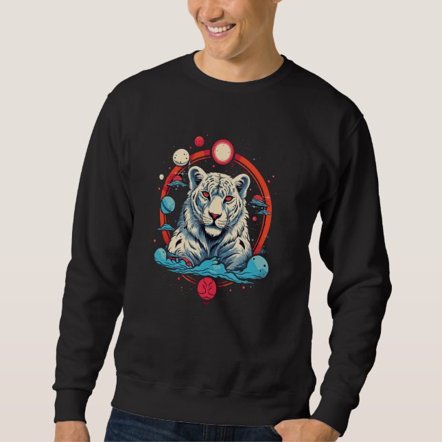 Snow Leopard Wild Animal Snow Leopard Men Women Ki Sweatshirt (Vorderseite)