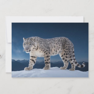 Snow Leopard Wild Majestic Animal A Starry Galaxy Ankündigung