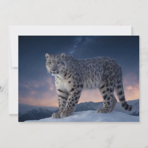 Snow Leopard Wild Majestic Animal A Starry Galaxy Ankündigung