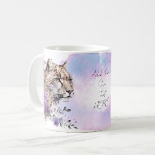 Snow Leopard Wilde Katze Wasserfarbe Kaffeetasse
