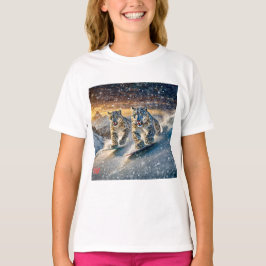 Snow Leopards Shredding Design von Rich AMeN Gill T-Shirt