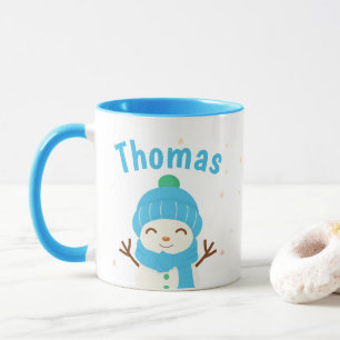 Snow Man Personalisiert Weihnachtskaffee-Tasse Tasse