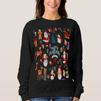 Snow Man Pinguine Papa Weihnachten Candy Man Sweatshirt