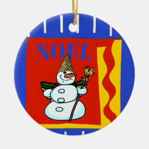 Snow Man, Weihnachten, Hinzufügen, Bearbeiten Keramik Ornament