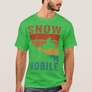 Snow Mobile Racing Vintag Snowmobilmobil Schneemob T-Shirt