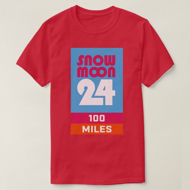 Snow Moon 24 100 Mile Finisher T-Shirt (Design vorne)