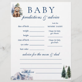 Snow Mountain Bären Erlebnis Vorhersagen Ratschläg Flyer