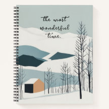 Snow Mountains Abstrakt Art Notebook Journal