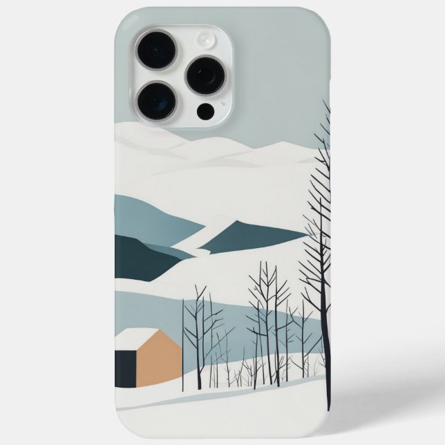 Snow Mountains Abstrakt Art Phone Case (Rückseite)