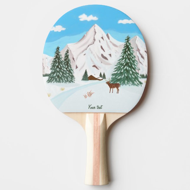 Snow Mountains Ping Pong Paddle Tischtennis Schläger (Vorderseite)