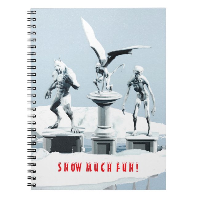 Snow Much Fun! Monster ice sculptures Notizblock (Vorderseite)