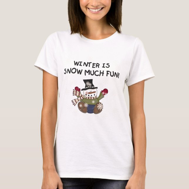 Snow Much Fun Snowman Tshirts und Geschenke (Vorderseite)