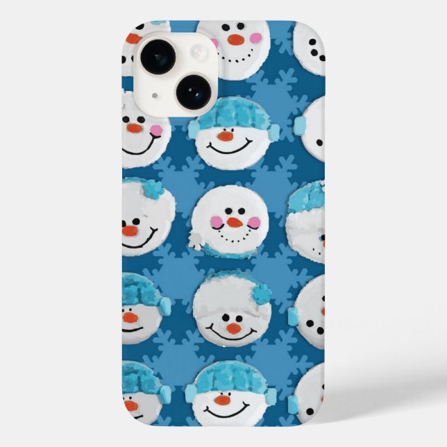 Snow Niedlich Baby Blue Winter Snowman Case-Mate i Case-Mate iPhone Hülle (Rückseite)