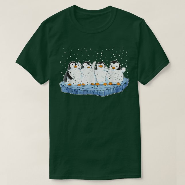 Snow Penguins Zoo Antarctica Tier Lover P T-Shirt (Design vorne)