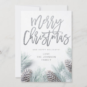 Snow Pine & Leaf Frohe Weihnachten