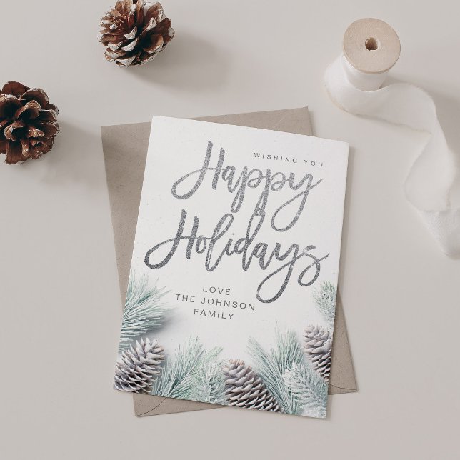 Snow Pine & Leaf Happy Holidays (Von Creator hochgeladen)